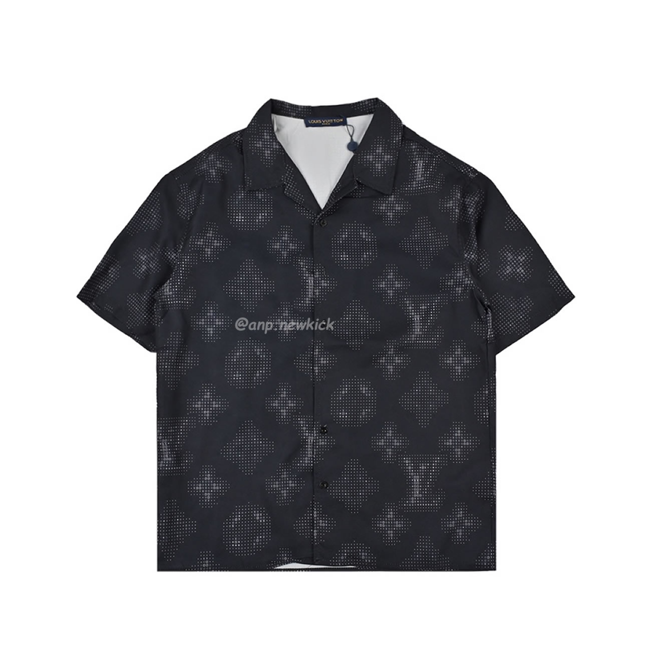 Louis Vuitton 24ss Old Flower Small Logo Short Sleeved Shirt (3) - newkick.cc